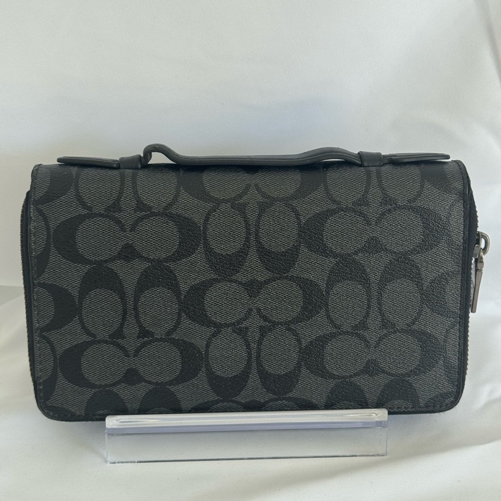 Coach Double Zip Travel Organizer In Signature Canvas